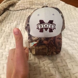 Mississippi State Gray and Camo Adjustable Hat
